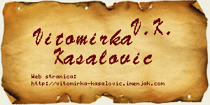 Vitomirka Kasalović vizit kartica